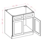 Double Door Single Drawer Front Vanity Sink Bases