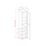 Two Door Utility Rollout Shelf Cabinet Kit