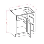 Vanity Combo Bases with Drawers Right