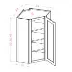 Diagonal Corner Wall Cabinets