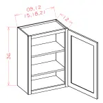 36" High Single Door Wall Cabinets