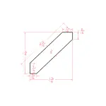 Angle Crown Moulding (1-3/4"H)