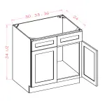 Sink Bases with Double False Drawer Fronts