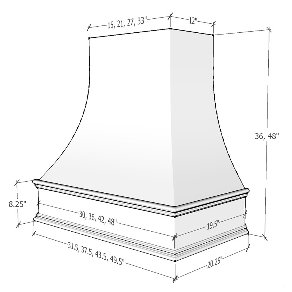 Unfinished Wood Hoods