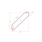 Angle Crown Moulding (1-3/4"H) CUT84