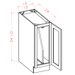 Kits de base de puerta de altura completa con divisor de charolas
