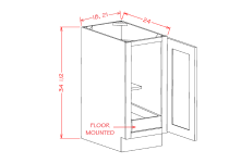 Single Full Height Door One Rollout Shelf Base Kits