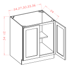 Double Full Height Door Bases