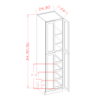 Four Door Utility Rollout Shelf Cabinet Kit