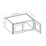 Gabinetes de pared para refrigerador, 18" de alto