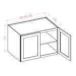 Gabinetes de pared para refrigerador, 24" de alto