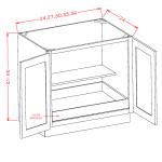 Double Full Height Door One Rollout Shelf Base Kits