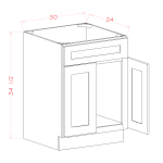 Sink Bases with Double Drawer Fronts