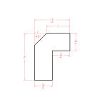 Angle Light Rail Moulding CUT84