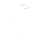 Angled Furniture Base Moulding CUT84