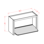 Inserto de repisa para microondas de pared