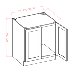 Double Full Height Door Vanity Sink Bases