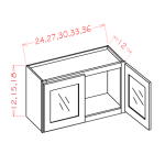 Gabinetes de pared apilables (stacker) de dos puertas de vidrio