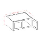 15" High Wall Refrigerator Cabinets