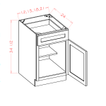 Single Door Single Drawer Bases