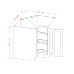 Gabinetes base de fácil alcance con charolas de carrusel (lazy susan)