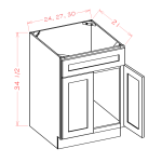 Double Door Single Drawer Front Vanity Sink Bases