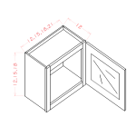Single Glass Door Wall Stacker Cabinets