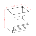 Gabinete base para microondas