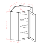 Gabinetes de pared esquineros diagonales