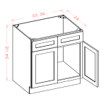 Sink Bases with Double Drawer Fronts