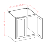 Double Full Height Door Vanity Sink Bases