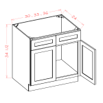 Sink Bases with Double False Drawer Fronts