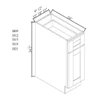 Single Door Single Drawer Bases