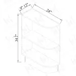 Base End Open Shelves