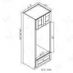 24''Double Oven Cabinets With 1 Drawer
