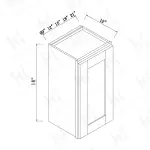 18'' H Single Door Wall Cabinets