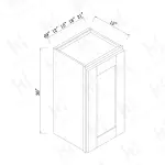 36‘’ H Single Door Wall Cabinets