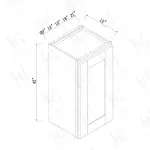 42’‘ H Single Door Wall Cabinets