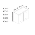 15''H Double Doors Wall Cabinets