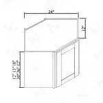 24''W Diagonal Corner Wall Cabinets