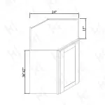 24''W x 15''D Door Wall Diagonal Corner Cabinets