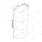 Wall End Open Shelves