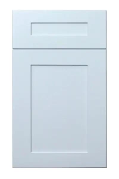 Shaker White cabinet door, a five-piece Shaker door in a clean bright white